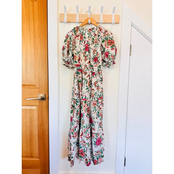 Anthropologie The Somerset Maxi Dress Floral Cottagecore Puff Sleeve Small - Picture 5 of 10